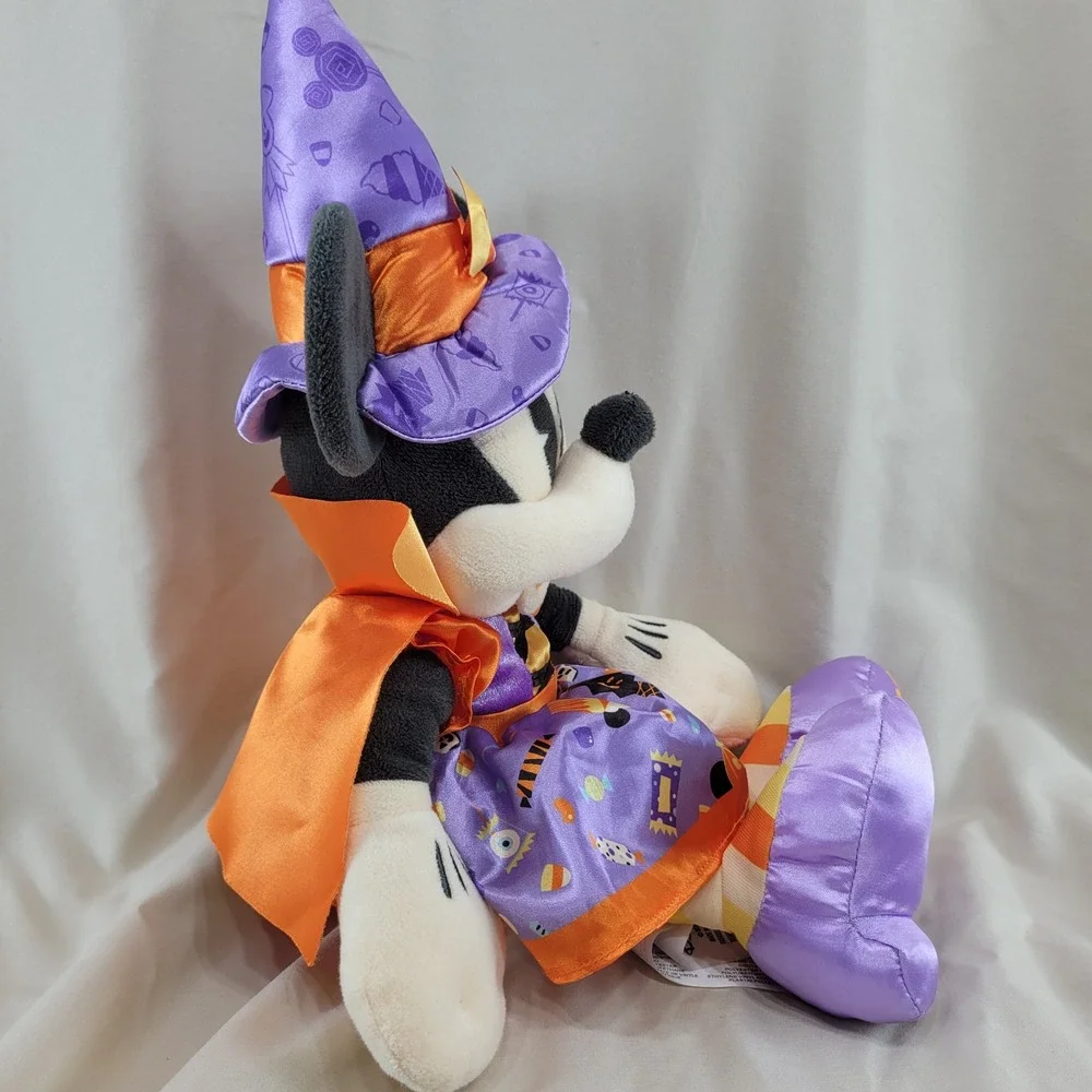 Disney Store Minnie Mouse Plush Purple Halloween Witch Costume 2020 Cape